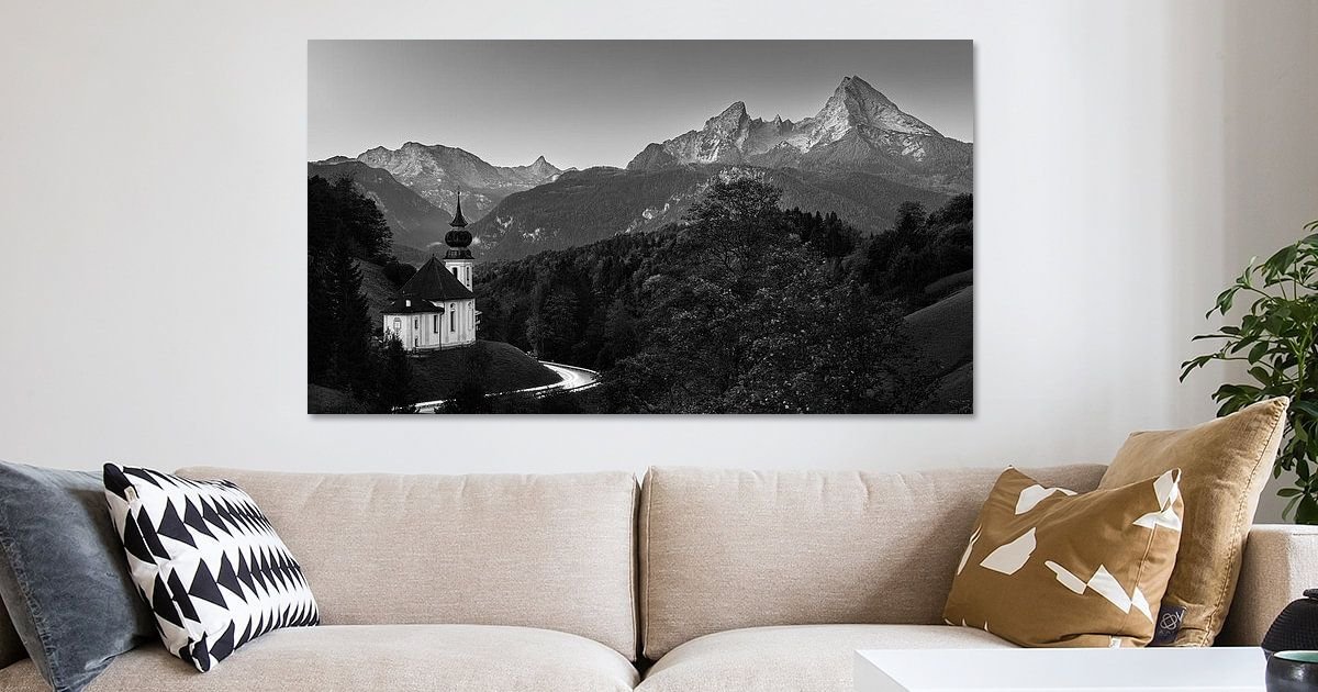 Bedevaartskerk Maria Gern In Zwart Wit Van Henk Meijer Photography Op Canvas Behang En Meer 0214